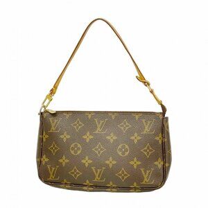 LOUIS VUITTON Authentic Brown Monogram Pochette Pouch